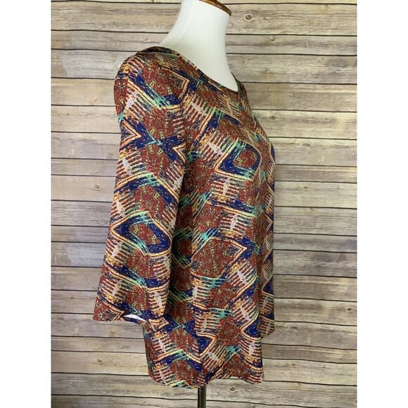 Everly Womens Small Top Keyhole Back 3/4 Sleeves - Picture 7 of 9